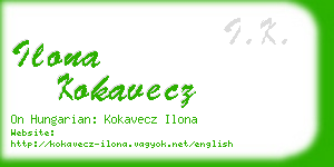 ilona kokavecz business card